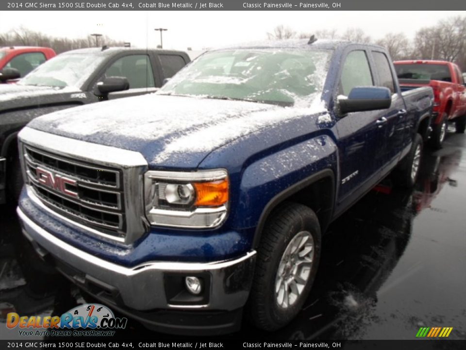 2014 GMC Sierra 1500 SLE Double Cab 4x4 Cobalt Blue Metallic / Jet Black Photo #1