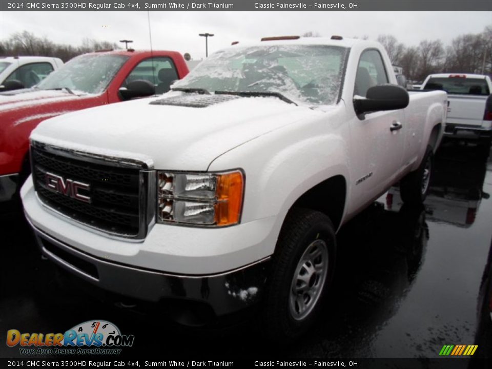 2014 GMC Sierra 3500HD Regular Cab 4x4 Summit White / Dark Titanium Photo #1