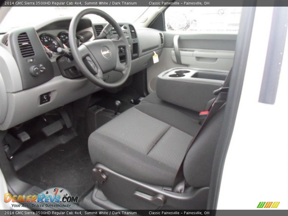 Dark Titanium Interior - 2014 GMC Sierra 3500HD Regular Cab 4x4 Photo #4