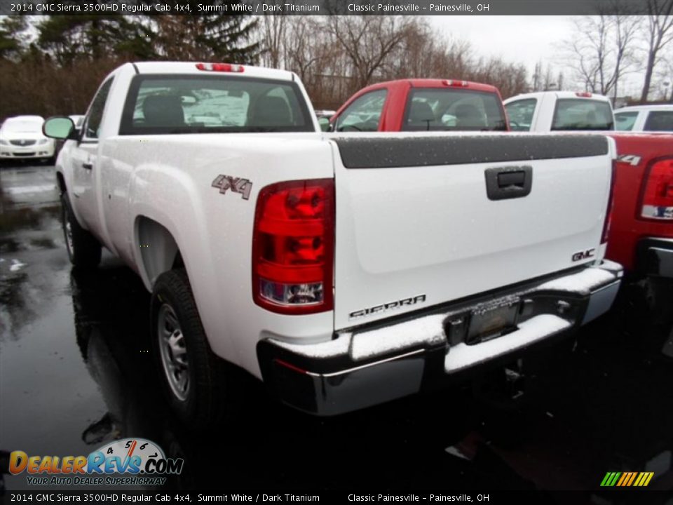 2014 GMC Sierra 3500HD Regular Cab 4x4 Summit White / Dark Titanium Photo #5