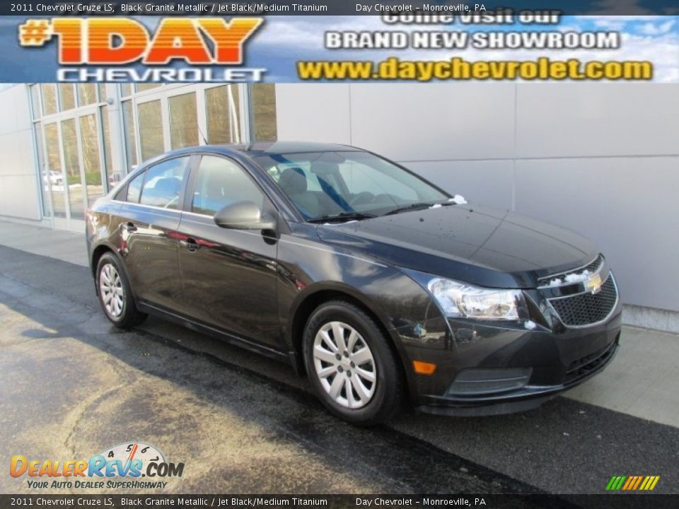 2011 Chevrolet Cruze LS Black Granite Metallic / Jet Black/Medium Titanium Photo #1