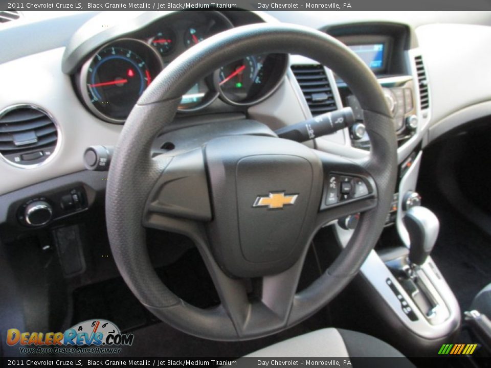 2011 Chevrolet Cruze LS Black Granite Metallic / Jet Black/Medium Titanium Photo #14