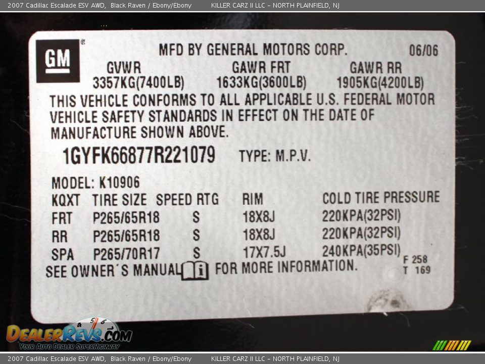 2007 Cadillac Escalade ESV AWD Black Raven / Ebony/Ebony Photo #32