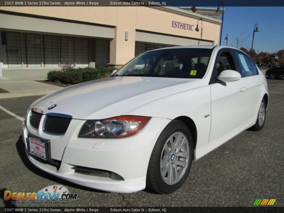 2007 BMW 3 Series 328xi Sedan Alpine White / Beige Photo #2