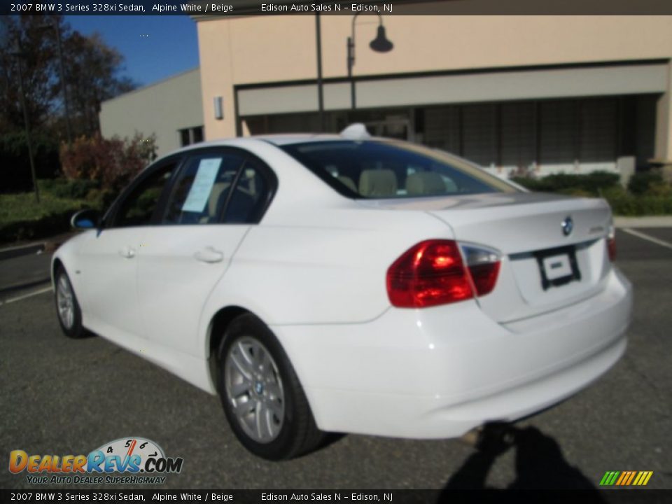 2007 BMW 3 Series 328xi Sedan Alpine White / Beige Photo #5