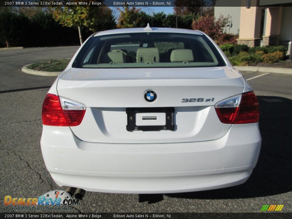 2007 BMW 3 Series 328xi Sedan Alpine White / Beige Photo #6