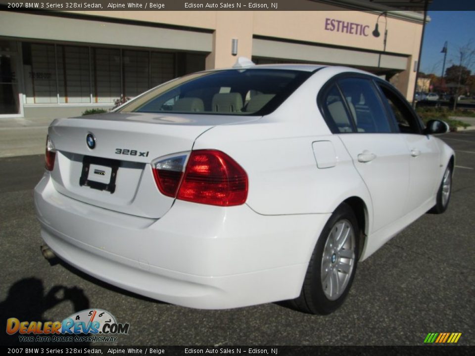 2007 BMW 3 Series 328xi Sedan Alpine White / Beige Photo #7