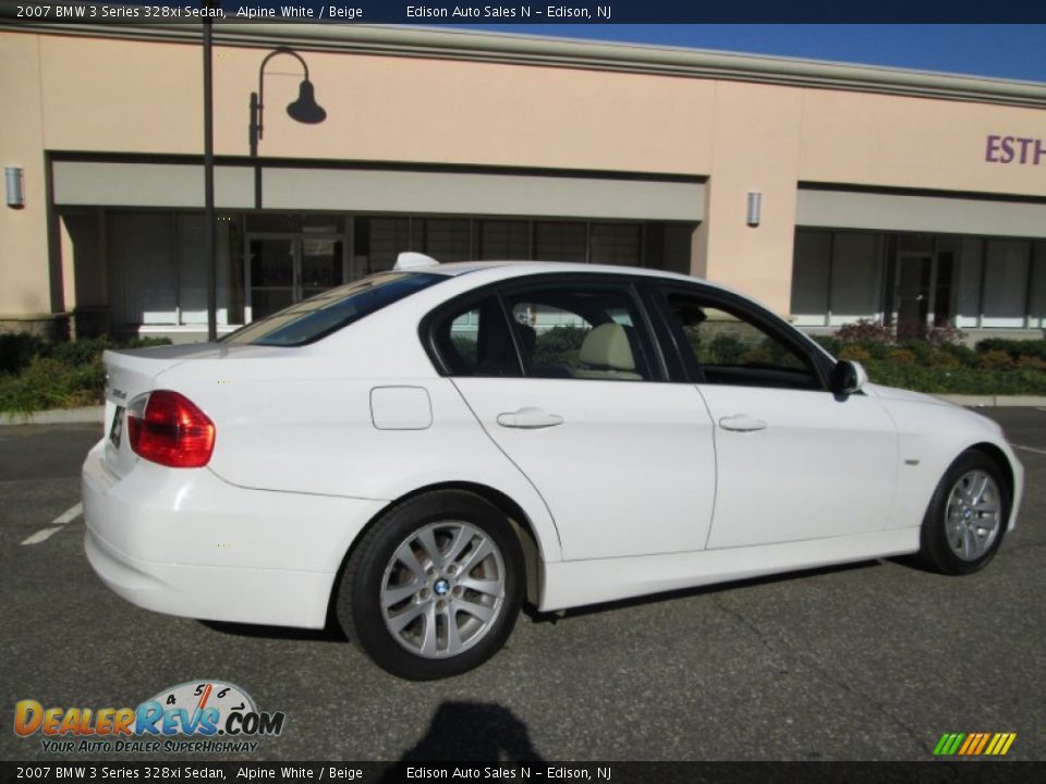 2007 BMW 3 Series 328xi Sedan Alpine White / Beige Photo #8