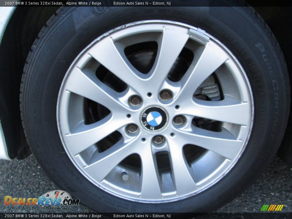 2007 BMW 3 Series 328xi Sedan Alpine White / Beige Photo #30