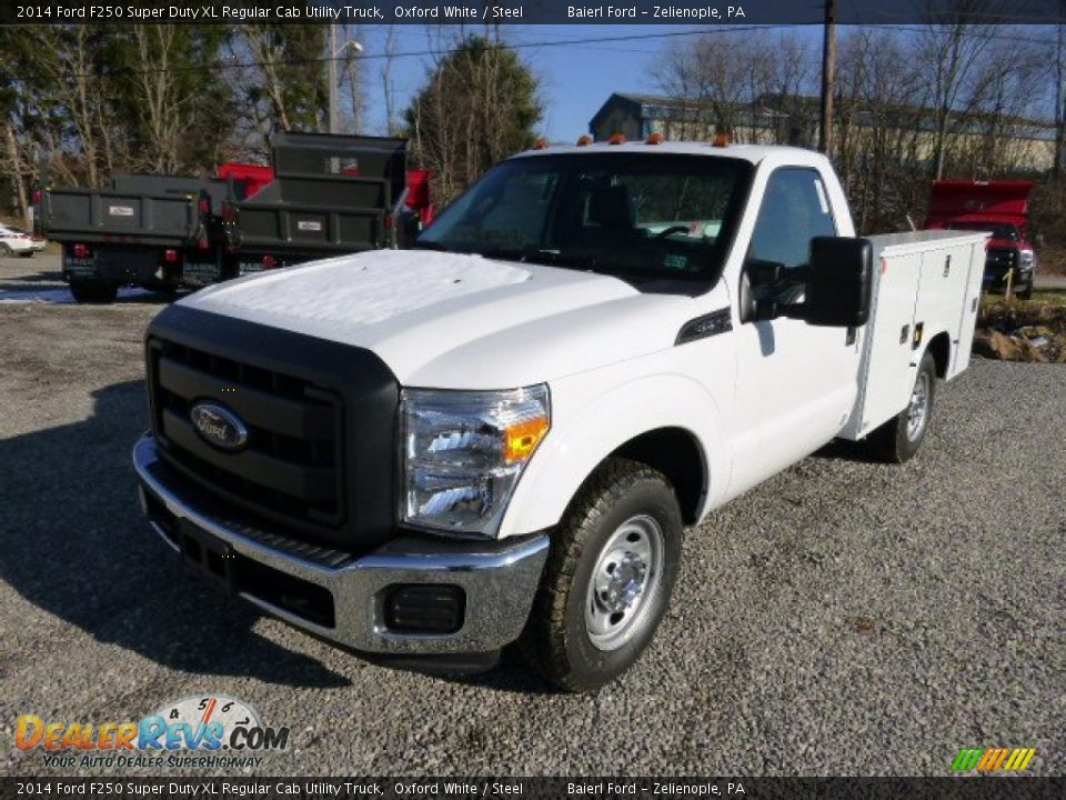 2014 Ford F250 Super Duty XL Regular Cab Utility Truck Oxford White / Steel Photo #4