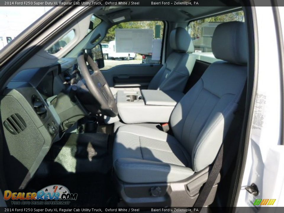 2014 Ford F250 Super Duty XL Regular Cab Utility Truck Oxford White / Steel Photo #12