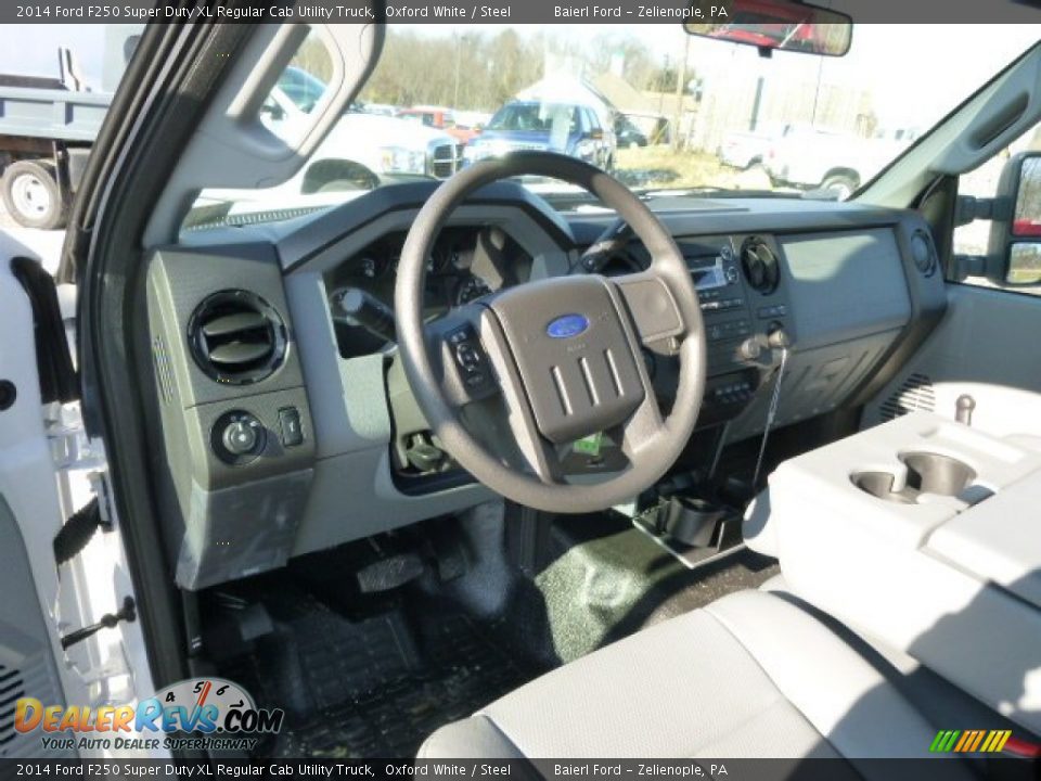2014 Ford F250 Super Duty XL Regular Cab Utility Truck Oxford White / Steel Photo #13