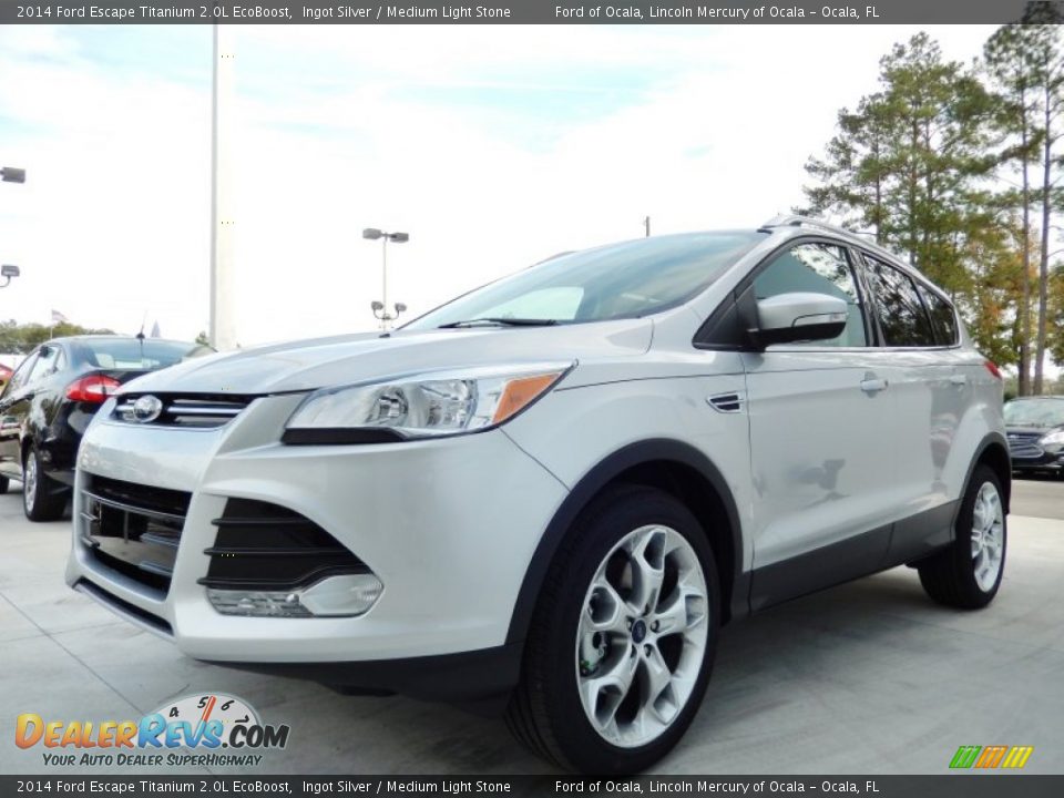 2014 Ford Escape Titanium 2.0L EcoBoost Ingot Silver / Medium Light Stone Photo #1