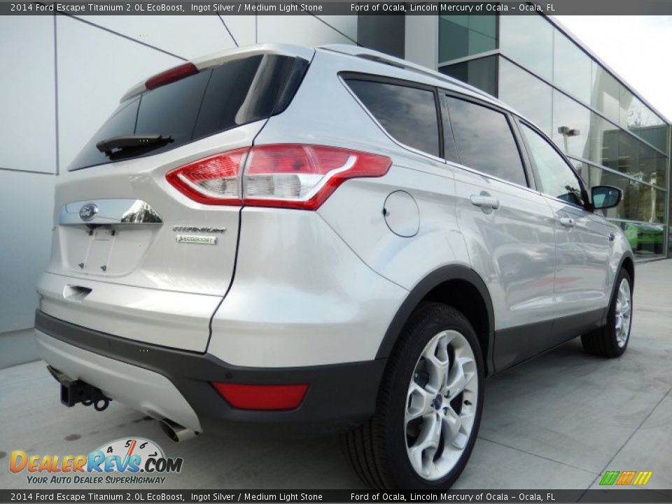 2014 Ford Escape Titanium 2.0L EcoBoost Ingot Silver / Medium Light Stone Photo #2