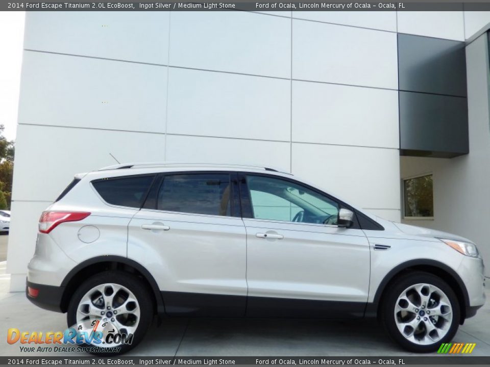 2014 Ford Escape Titanium 2.0L EcoBoost Ingot Silver / Medium Light Stone Photo #3