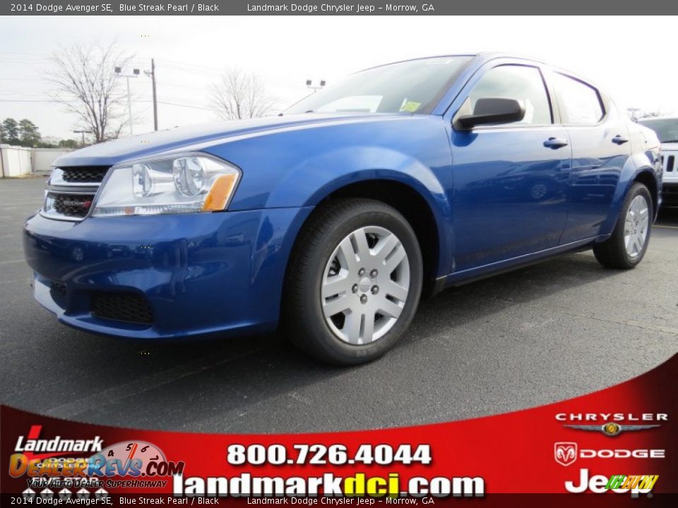 2014 Dodge Avenger SE Blue Streak Pearl / Black Photo #1