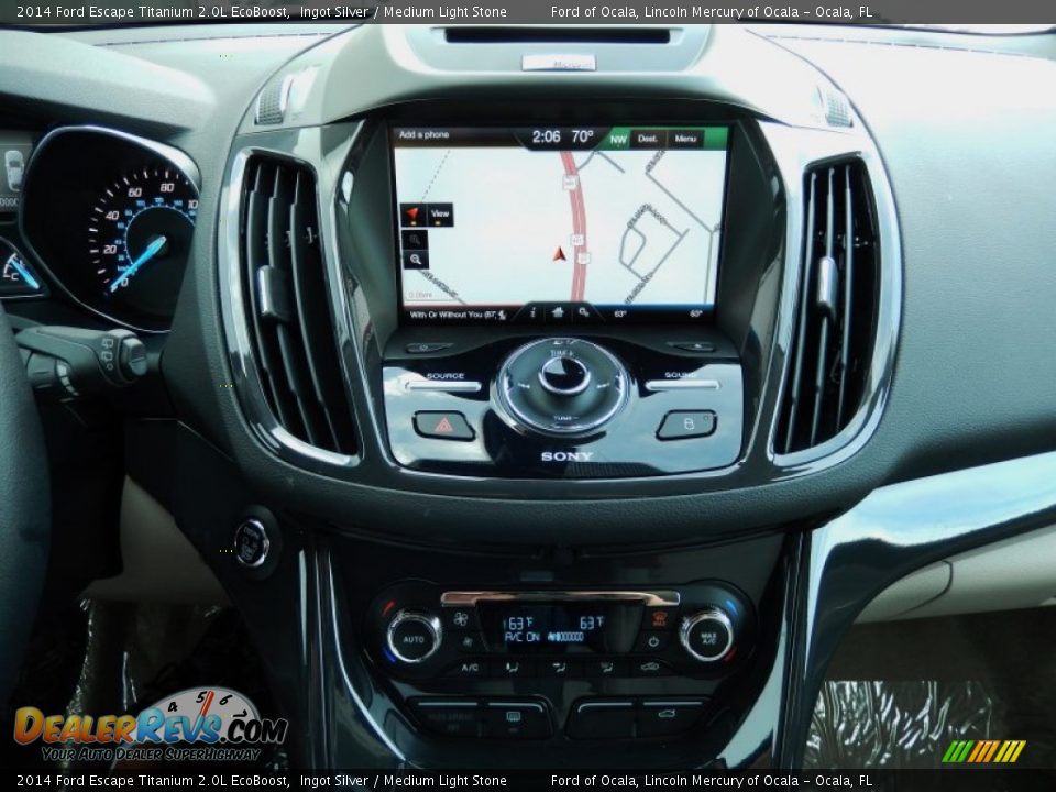 2014 Ford Escape Titanium 2.0L EcoBoost Ingot Silver / Medium Light Stone Photo #10