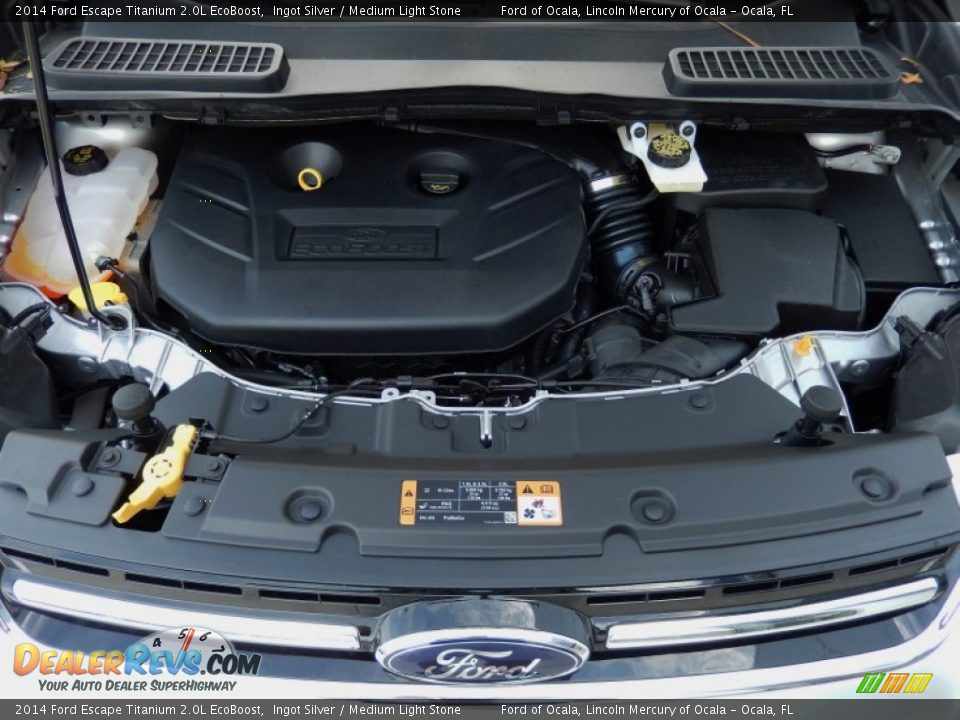 2014 Ford Escape Titanium 2.0L EcoBoost Ingot Silver / Medium Light Stone Photo #11