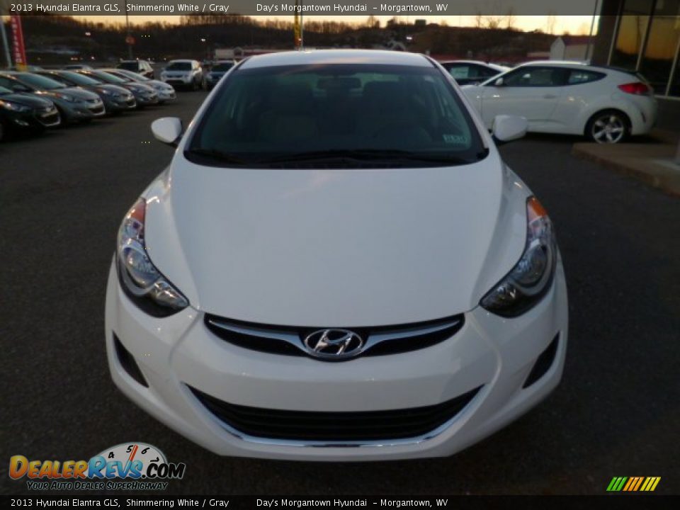 2013 Hyundai Elantra GLS Shimmering White / Gray Photo #2