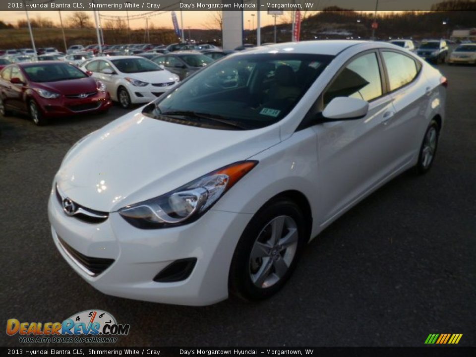 2013 Hyundai Elantra GLS Shimmering White / Gray Photo #3