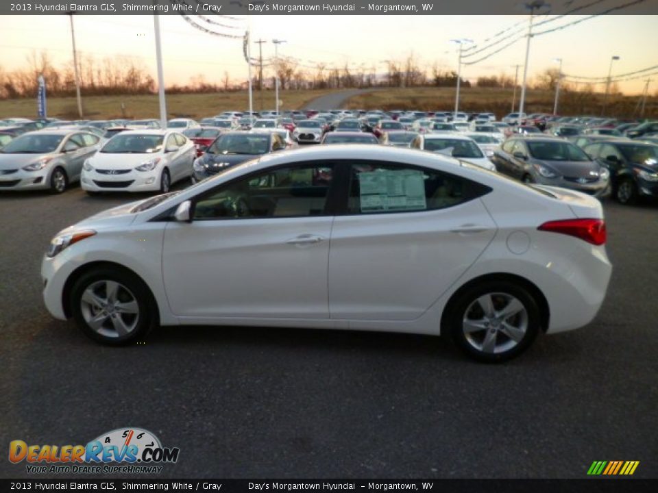 2013 Hyundai Elantra GLS Shimmering White / Gray Photo #4