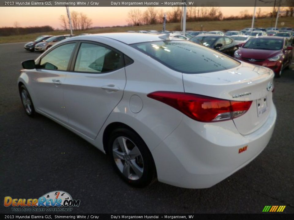 2013 Hyundai Elantra GLS Shimmering White / Gray Photo #5