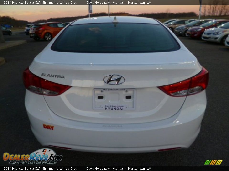 2013 Hyundai Elantra GLS Shimmering White / Gray Photo #6