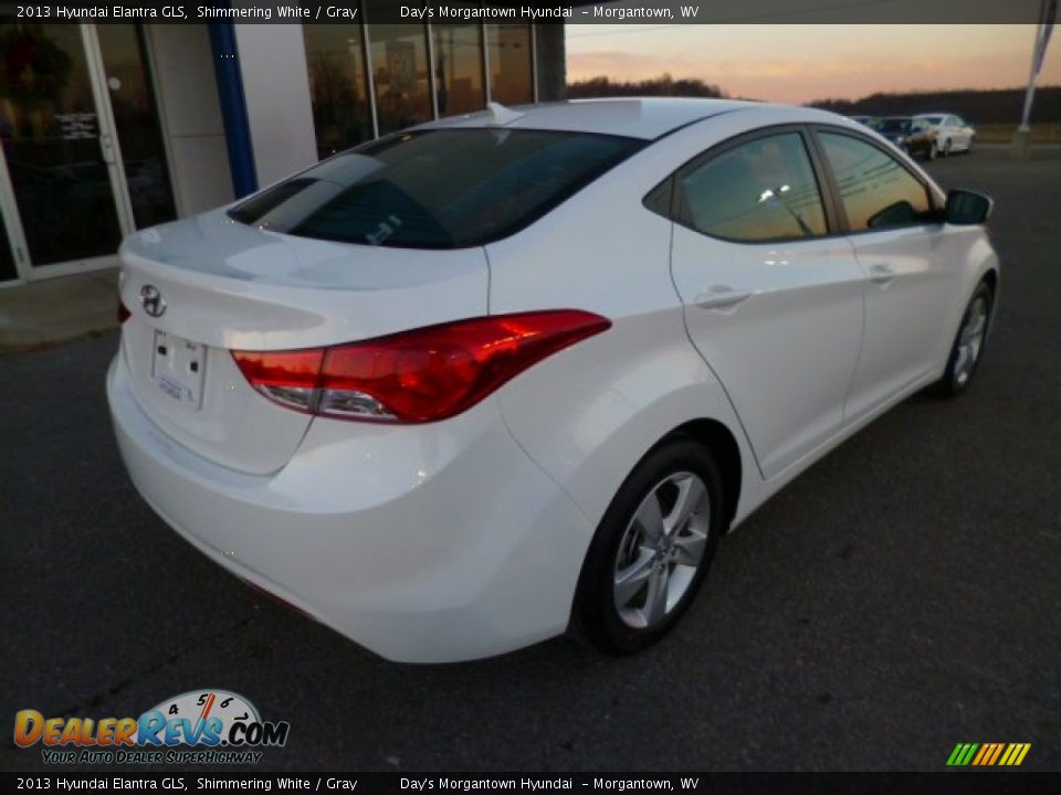 2013 Hyundai Elantra GLS Shimmering White / Gray Photo #7