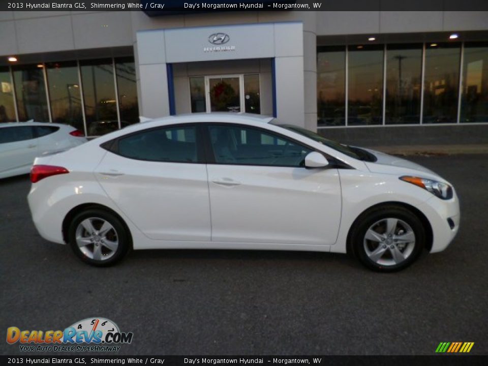 2013 Hyundai Elantra GLS Shimmering White / Gray Photo #8