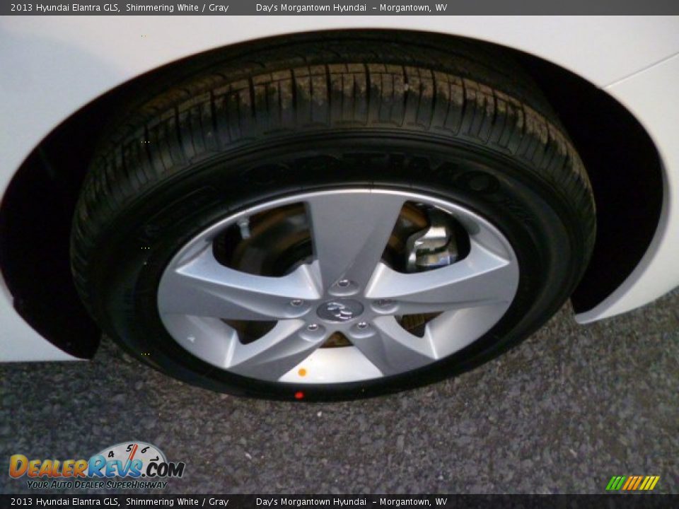 2013 Hyundai Elantra GLS Shimmering White / Gray Photo #9
