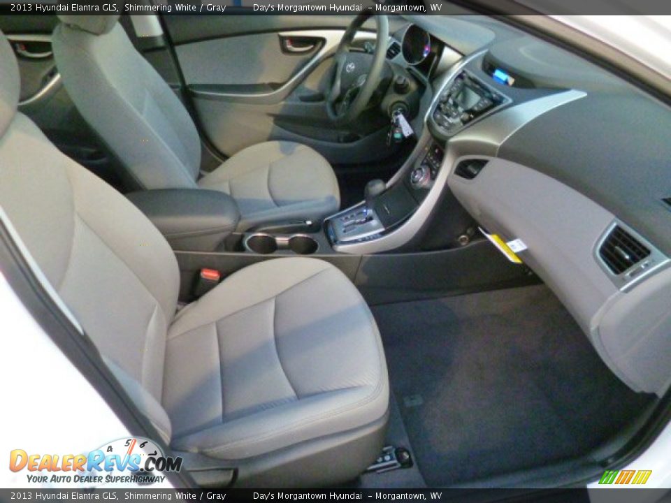2013 Hyundai Elantra GLS Shimmering White / Gray Photo #10