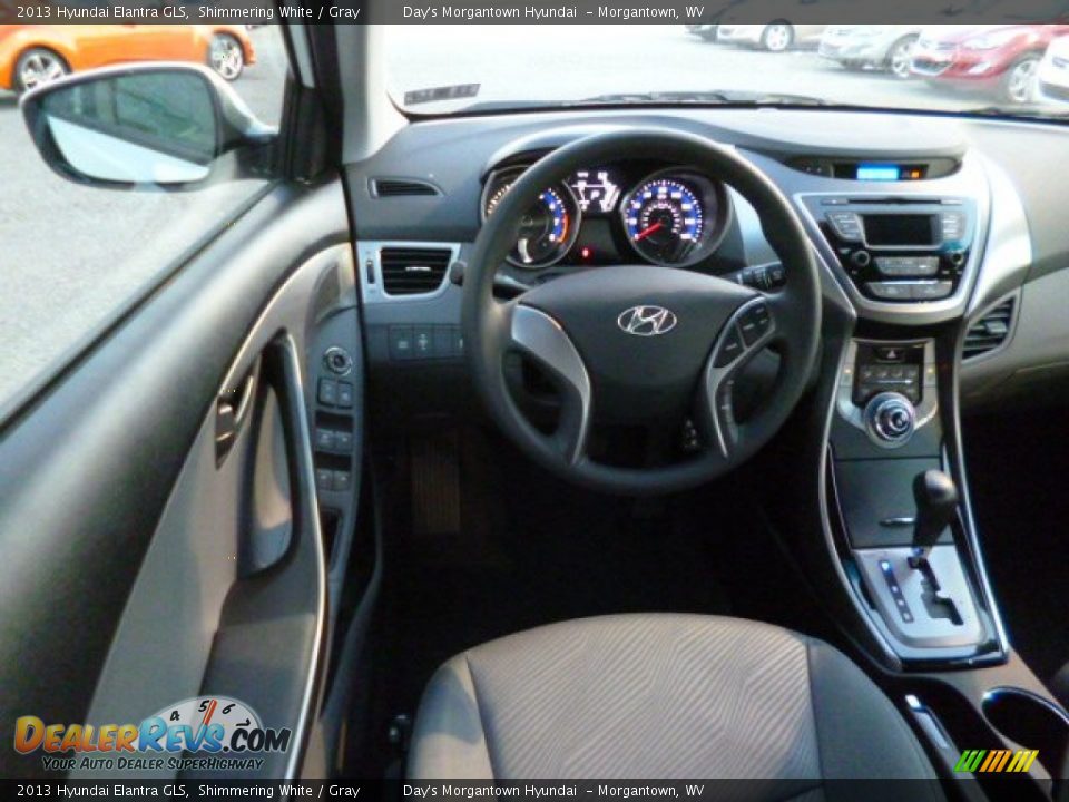 2013 Hyundai Elantra GLS Shimmering White / Gray Photo #14