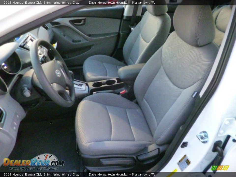 2013 Hyundai Elantra GLS Shimmering White / Gray Photo #15