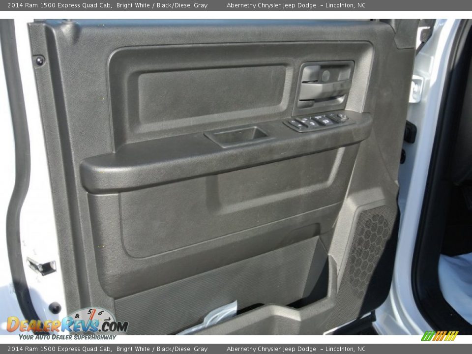 2014 Ram 1500 Express Quad Cab Bright White / Black/Diesel Gray Photo #9