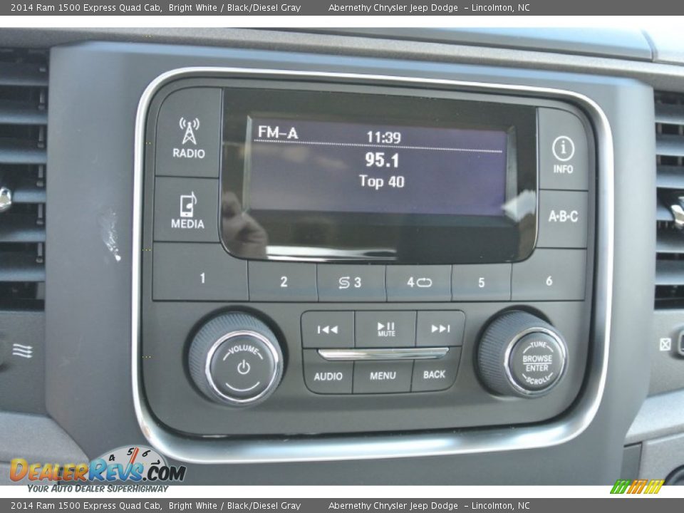 2014 Ram 1500 Express Quad Cab Bright White / Black/Diesel Gray Photo #11