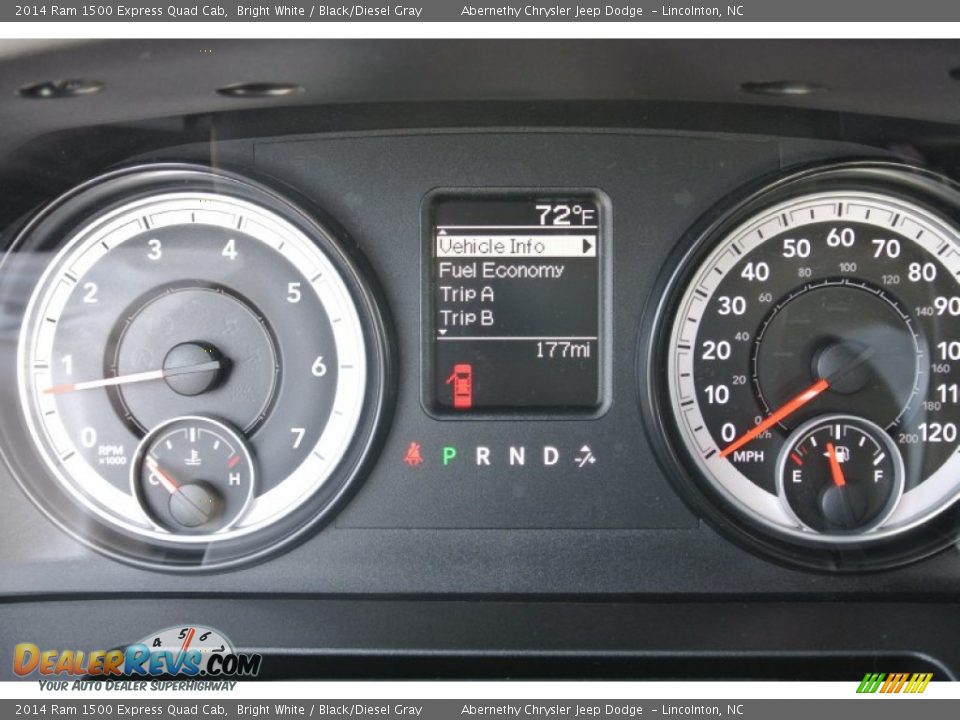 2014 Ram 1500 Express Quad Cab Bright White / Black/Diesel Gray Photo #12