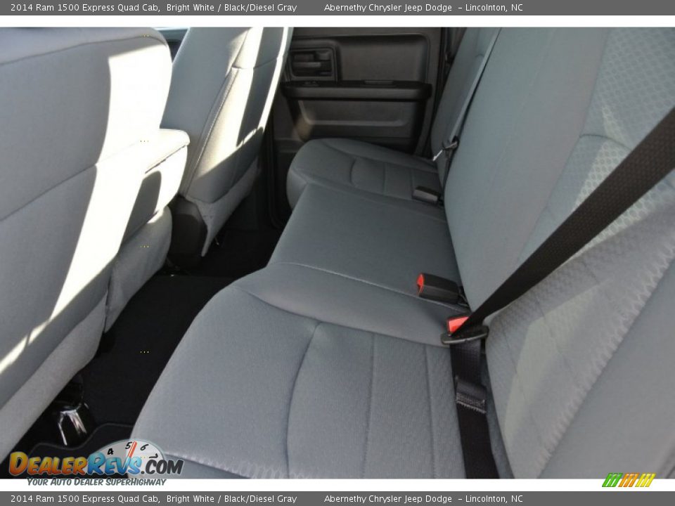 2014 Ram 1500 Express Quad Cab Bright White / Black/Diesel Gray Photo #13