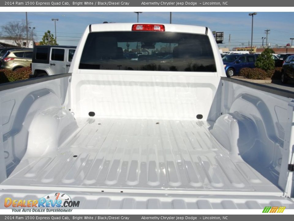 2014 Ram 1500 Express Quad Cab Bright White / Black/Diesel Gray Photo #14