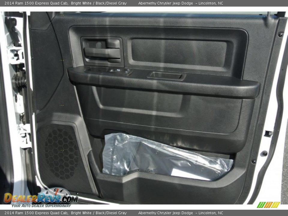 2014 Ram 1500 Express Quad Cab Bright White / Black/Diesel Gray Photo #16