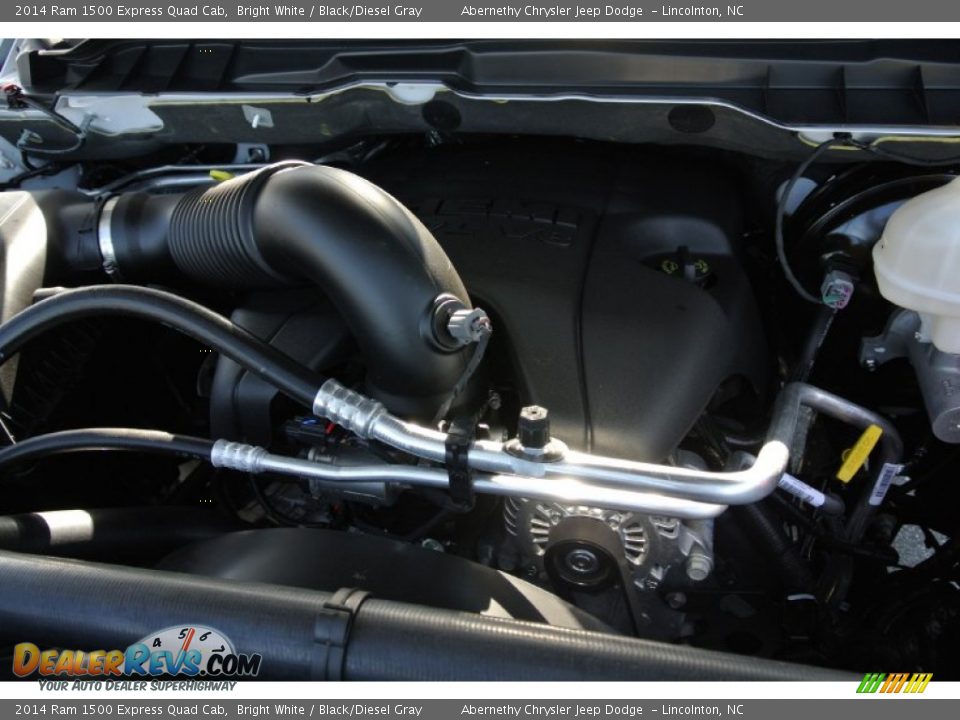 2014 Ram 1500 Express Quad Cab Bright White / Black/Diesel Gray Photo #18