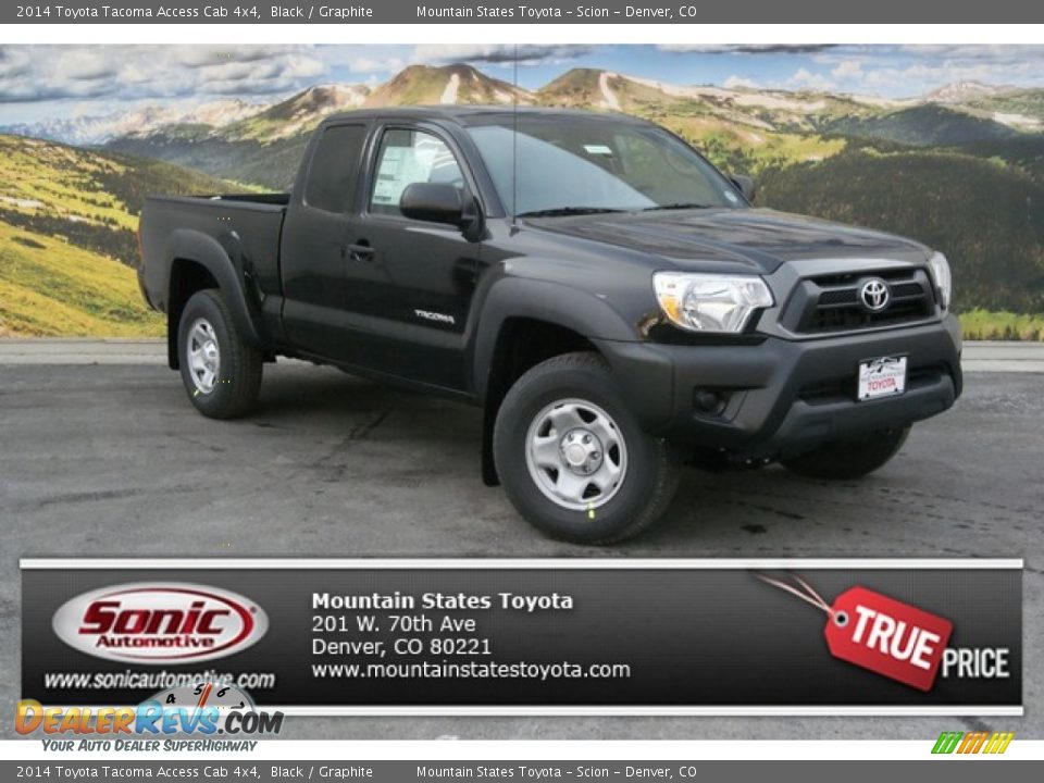 2014 Toyota Tacoma Access Cab 4x4 Black / Graphite Photo #1