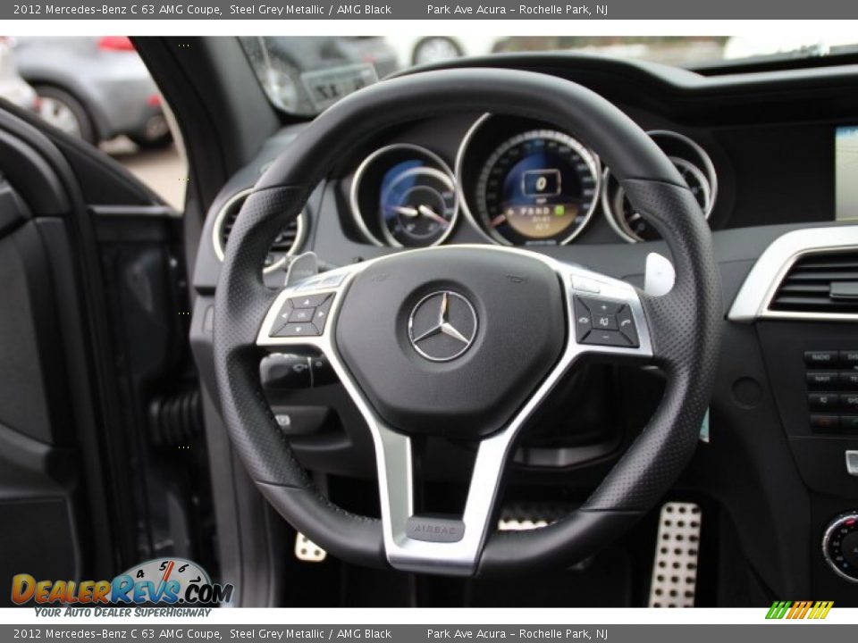 2012 Mercedes-Benz C 63 AMG Coupe Steering Wheel Photo #16