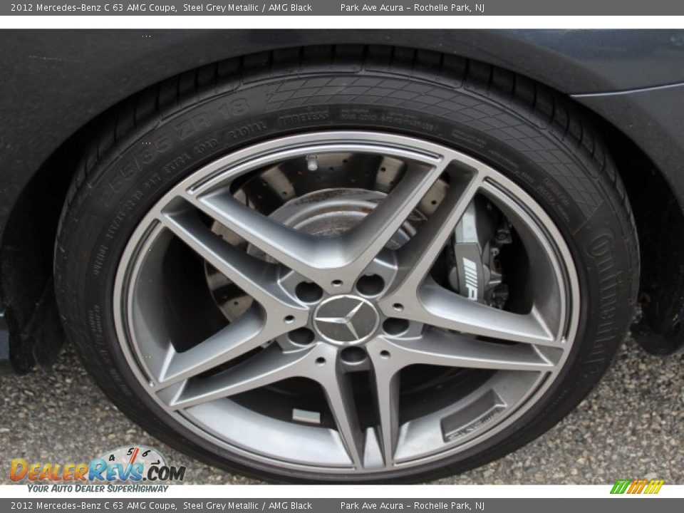 2012 Mercedes-Benz C 63 AMG Coupe Steel Grey Metallic / AMG Black Photo #31