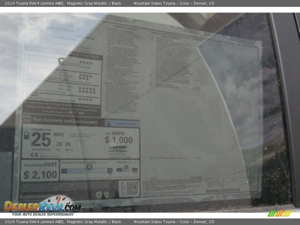 2014 Toyota RAV4 Limited AWD Magnetic Gray Metallic / Black Photo #10