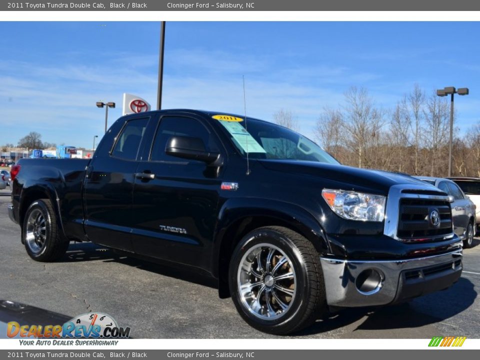2011 Toyota Tundra Double Cab Black / Black Photo #1