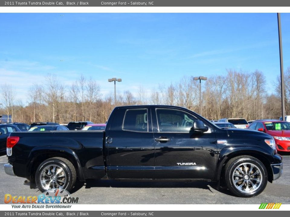 2011 Toyota Tundra Double Cab Black / Black Photo #2