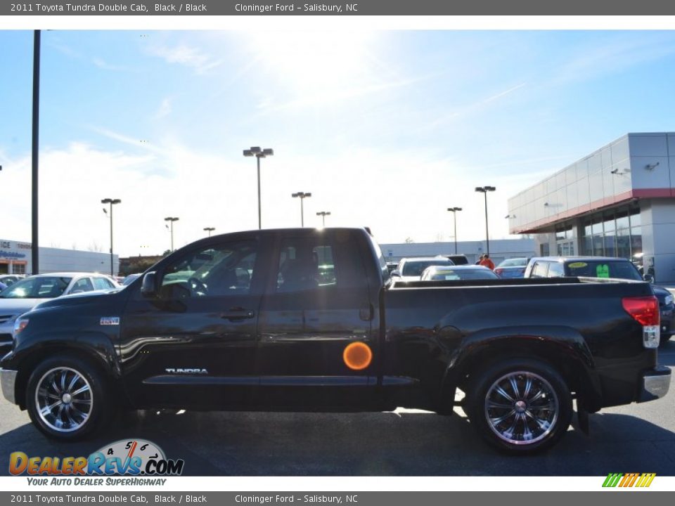 2011 Toyota Tundra Double Cab Black / Black Photo #6