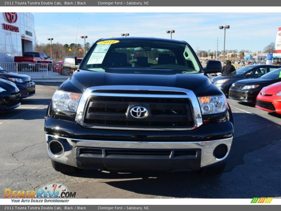 2011 Toyota Tundra Double Cab Black / Black Photo #7