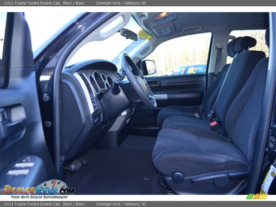 2011 Toyota Tundra Double Cab Black / Black Photo #9