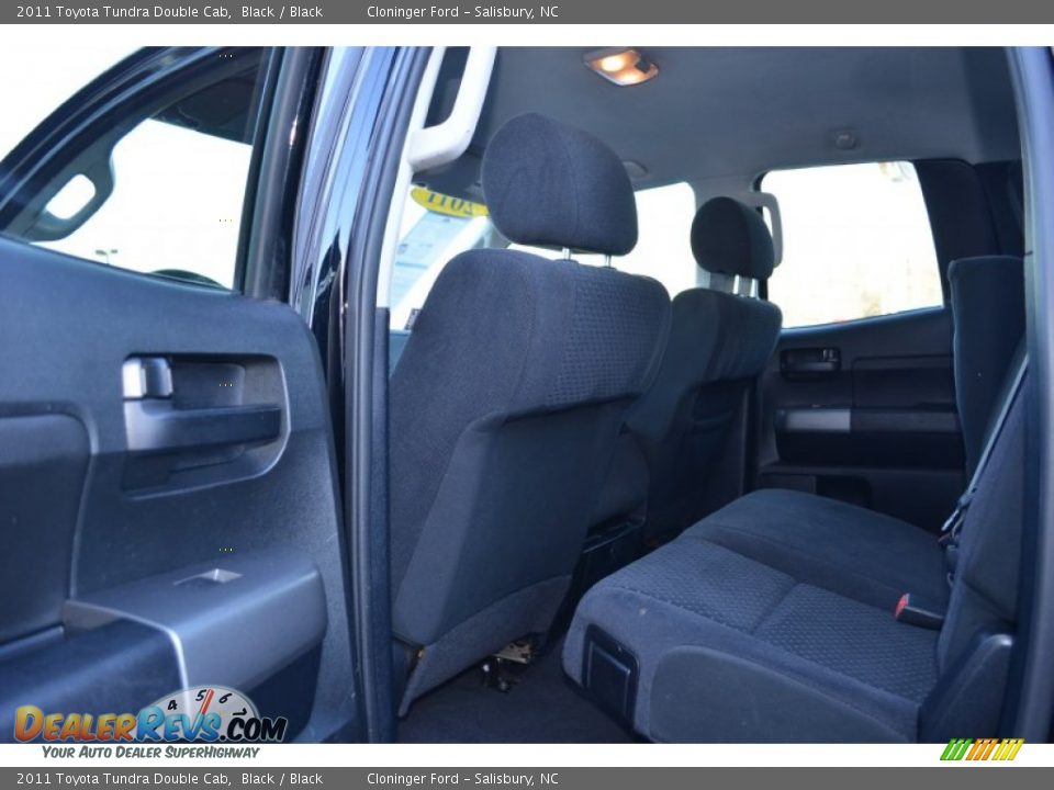 2011 Toyota Tundra Double Cab Black / Black Photo #11